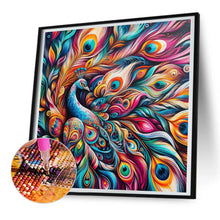 Load image into Gallery viewer, Colorful Peacock Illustration 30*30CM(Canvas) Full Round Drill Diamond Painting
