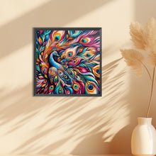 Load image into Gallery viewer, Colorful Peacock Illustration 30*30CM(Canvas) Full Round Drill Diamond Painting
