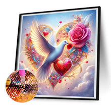 Load image into Gallery viewer, White Dove And Dreamy Rose 30*30CM(Canvas) Full Round Drill Diamond Painting
