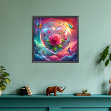 Load image into Gallery viewer, Butterflies And Fantasy Roses 30*30CM(Canvas) Full Round Drill Diamond Painting

