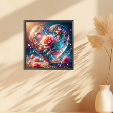 Load image into Gallery viewer, Love Glass And Rose 30*30CM(Canvas) Full Round Drill Diamond Painting
