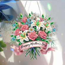 Load image into Gallery viewer, Mother Day Wreath Single-Side Diamond Art Hanging Pendant for Home Wall Decor
