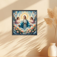 Load image into Gallery viewer, Flowers, Madonna And Angels 30*30CM(Canvas) Full Round Drill Diamond Painting
