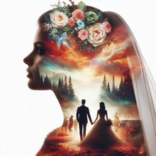 Load image into Gallery viewer, Romantic Wedding Silhouette 30*30CM(Canvas) Full Round Drill Diamond Painting
