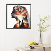 Load image into Gallery viewer, Romantic Wedding Silhouette 30*30CM(Canvas) Full Round Drill Diamond Painting
