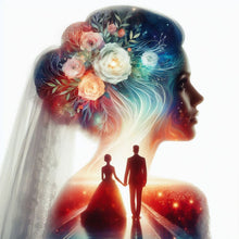 Load image into Gallery viewer, Romantic Wedding Silhouette 30*30CM(Canvas) Full Round Drill Diamond Painting
