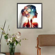 Load image into Gallery viewer, Romantic Wedding Silhouette 30*30CM(Canvas) Full Round Drill Diamond Painting
