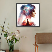 Load image into Gallery viewer, Romantic Wedding Silhouette 30*30CM(Canvas) Full Round Drill Diamond Painting
