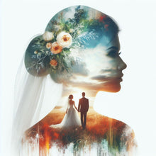 Load image into Gallery viewer, Romantic Wedding Silhouette 30*30CM(Canvas) Full Round Drill Diamond Painting
