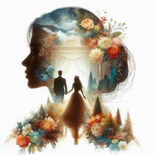 Load image into Gallery viewer, Romantic Wedding Silhouette 30*30CM(Canvas) Full Round Drill Diamond Painting
