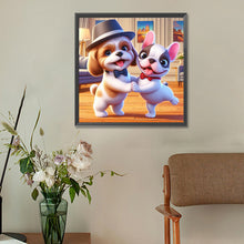 Load image into Gallery viewer, Puppy Companion 30*30CM(Canvas) Full Round Drill Diamond Painting
