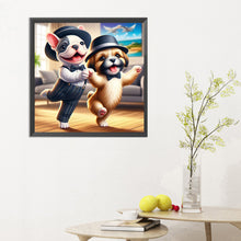 Load image into Gallery viewer, Puppy Companion 30*30CM(Canvas) Full Round Drill Diamond Painting
