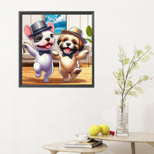 Load image into Gallery viewer, Puppy Companion 30*30CM(Canvas) Full Round Drill Diamond Painting
