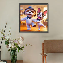 Load image into Gallery viewer, Puppy Companion 30*30CM(Canvas) Full Round Drill Diamond Painting
