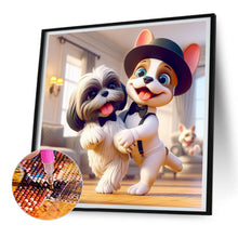 Load image into Gallery viewer, Puppy Companion 30*30CM(Canvas) Full Round Drill Diamond Painting
