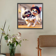 Load image into Gallery viewer, Puppy Companion 30*30CM(Canvas) Full Round Drill Diamond Painting
