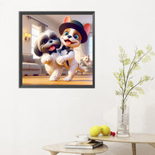 Load image into Gallery viewer, Puppy Companion 30*30CM(Canvas) Full Round Drill Diamond Painting
