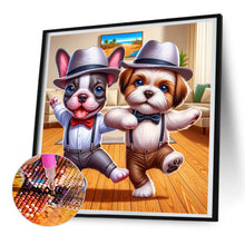 Load image into Gallery viewer, Puppy Companion 30*30CM(Canvas) Full Round Drill Diamond Painting
