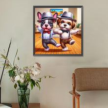 Load image into Gallery viewer, Puppy Companion 30*30CM(Canvas) Full Round Drill Diamond Painting
