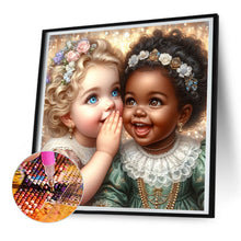 Load image into Gallery viewer, Whispering Girl 30*30CM(Canvas) Full Round Drill Diamond Painting
