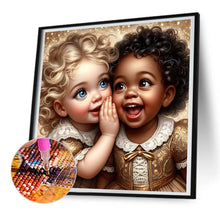 Load image into Gallery viewer, Whispering Girl 30*30CM(Canvas) Full Round Drill Diamond Painting
