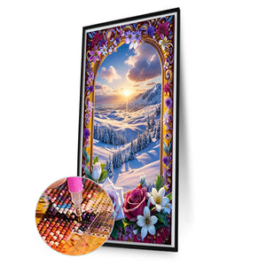 Picture Frame Garden 40*70CM(Picture) Full AB Round Drill Diamond Painting