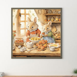 Mouse Making Dessert 30*30CM(Canvas) Full Square Drill Diamond Painting