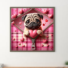 Load image into Gallery viewer, Pink Love Puppy-Bago 30*30CM(Canvas) Full Round Drill Diamond Painting
