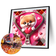 Load image into Gallery viewer, Pink Loving Puppy-Shiba Inu 30*30CM(Canvas) Full Round Drill Diamond Painting
