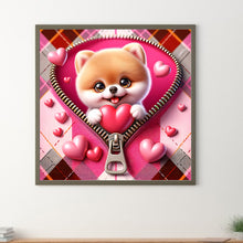 Load image into Gallery viewer, Pink Loving Puppy-Shiba Inu 30*30CM(Canvas) Full Round Drill Diamond Painting
