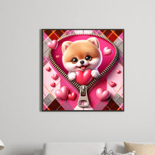 Load image into Gallery viewer, Pink Loving Puppy-Shiba Inu 30*30CM(Canvas) Full Round Drill Diamond Painting
