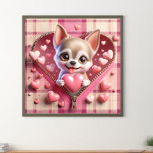 Load image into Gallery viewer, Pink Love Puppy-Tijuana 30*30CM(Canvas) Full Round Drill Diamond Painting
