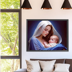 Our Lady 40*30CM(Canvas) Full Square Drill Diamond Painting