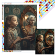 Load image into Gallery viewer, Old Man In Mirror 45*60CM(Canvas) Full Square Drill Diamond Painting
