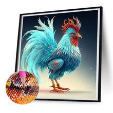 Load image into Gallery viewer, Blue Rooster 30*30CM(Canvas) Full Round Drill Diamond Painting
