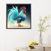 Load image into Gallery viewer, Blue Rooster 30*30CM(Canvas) Full Round Drill Diamond Painting
