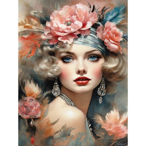 Noble Lady 30*40CM(Canvas) Full Round Drill Diamond Painting