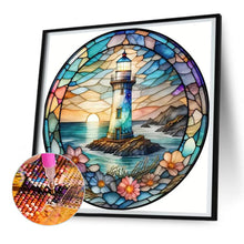 Load image into Gallery viewer, Garland Lighthouse 30*30CM(Canvas) Full Round Drill Diamond Painting
