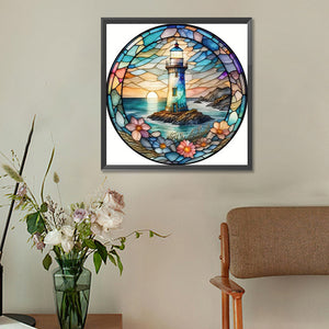 Garland Lighthouse 30*30CM(Canvas) Full Round Drill Diamond Painting