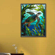 Load image into Gallery viewer, Turtle Glass Painting 40*65CM(Picture) Full AB Round Drill Diamond Painting
