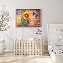 Load image into Gallery viewer, English Sentences Flower 40*30CM(Canvas) Partial Special Shaped Drill Diamond Painting
