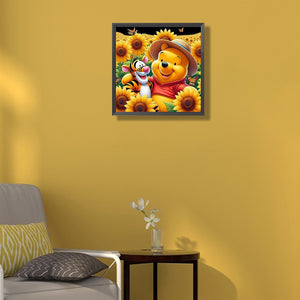 Winnie The Pooh 35*35CM(Canvas) Full Round Drill Diamond Painting