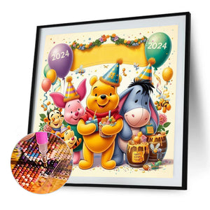 Winnie The Pooh 35*35CM(Canvas) Full Round Drill Diamond Painting