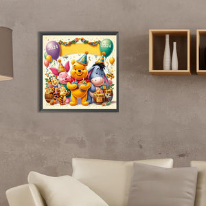 Winnie The Pooh 35*35CM(Canvas) Full Round Drill Diamond Painting