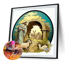 Load image into Gallery viewer, Jesus 35*35CM(Canvas) Full Round Drill Diamond Painting
