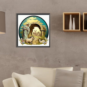 Jesus 35*35CM(Canvas) Full Round Drill Diamond Painting