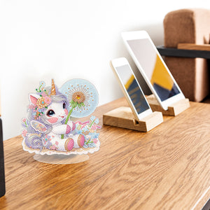 Single-Side 5D DIY Animal Diamond Art Tabletop Decorations for Adults Beginner