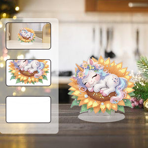 Single-Side 5D DIY Animal Diamond Art Tabletop Decorations for Adults Beginner