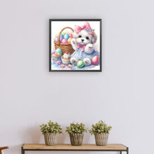 Load image into Gallery viewer, Ravenclaw Puppies And Easter Eggs 30*30CM(Canvas) Full Round Drill Diamond Painting
