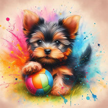 Load image into Gallery viewer, Ball With Little Yorkshire Terrier 30*30CM(Canvas) Full Round Drill Diamond Painting
